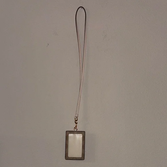 Coach Tan and Cream Card Holder Lanyard - Picture 3 of 3